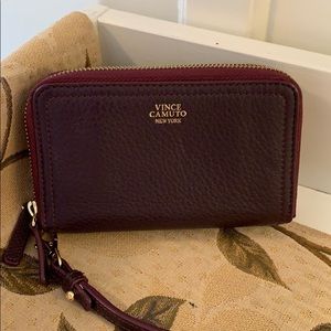 Vince Camuto leather burgundy wallet
